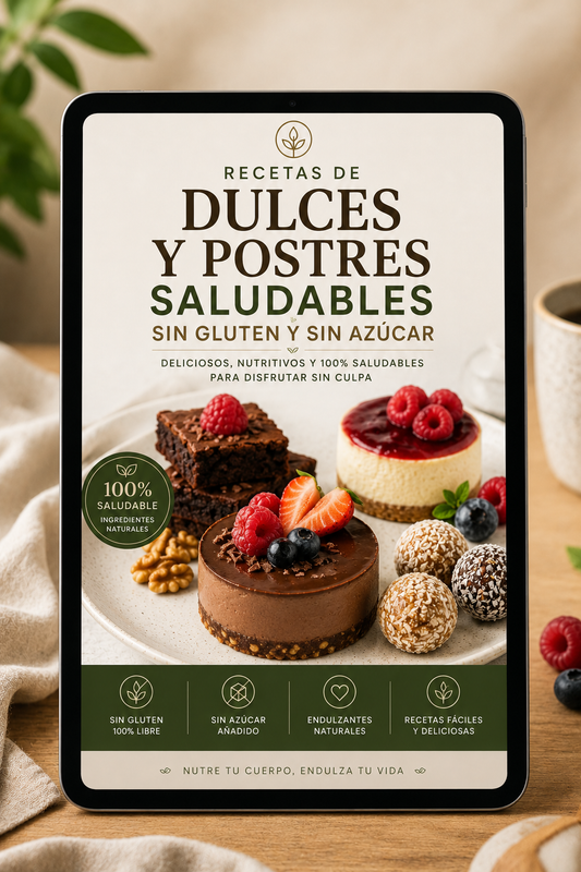 RECETAS DE DULCES Y POSTRES SALUDABLES SIN AZUCAR Y SIN GLUTEN